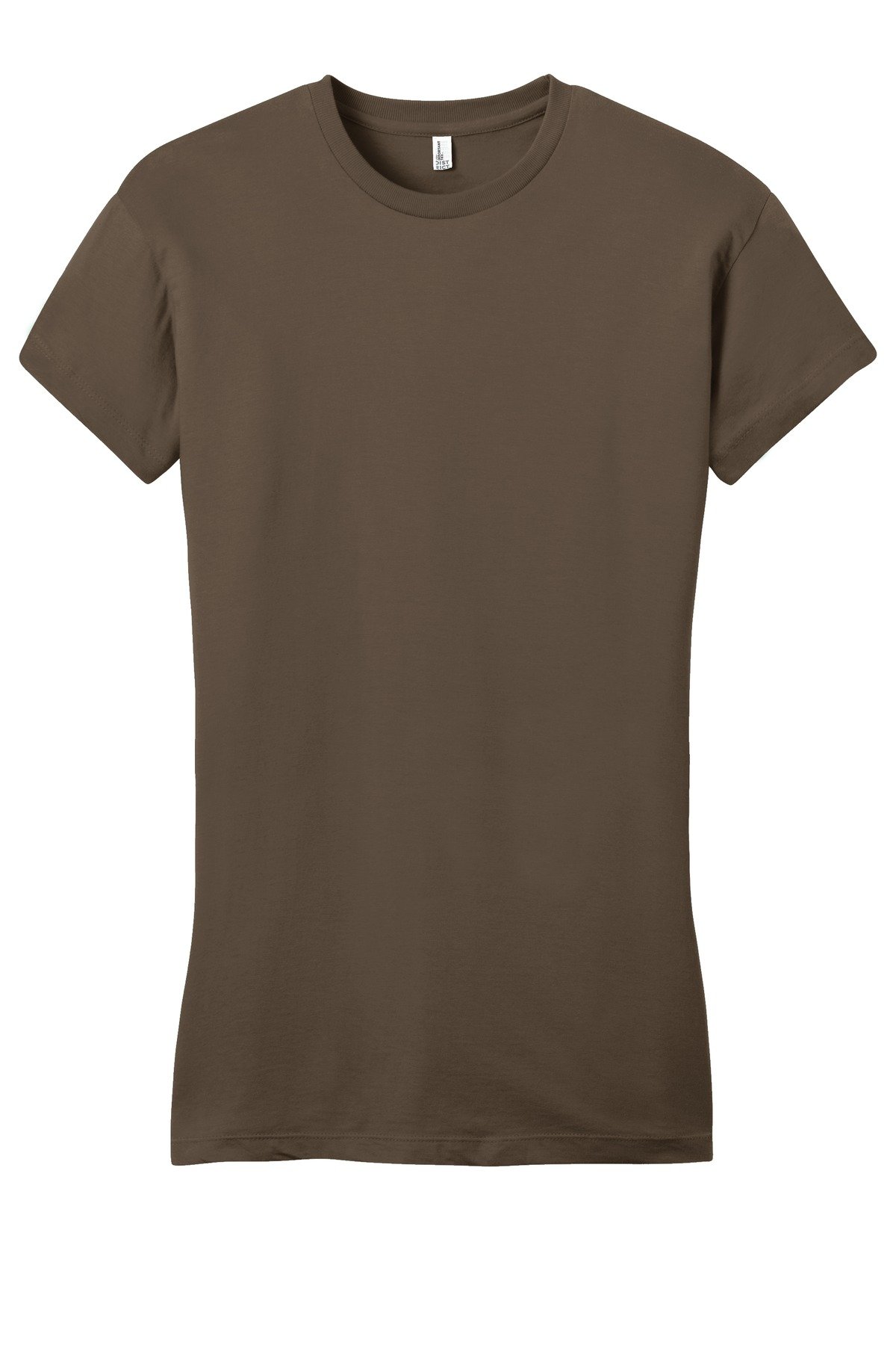 DT6001_brown_flat_front District Women's Fitted Very Important Tee