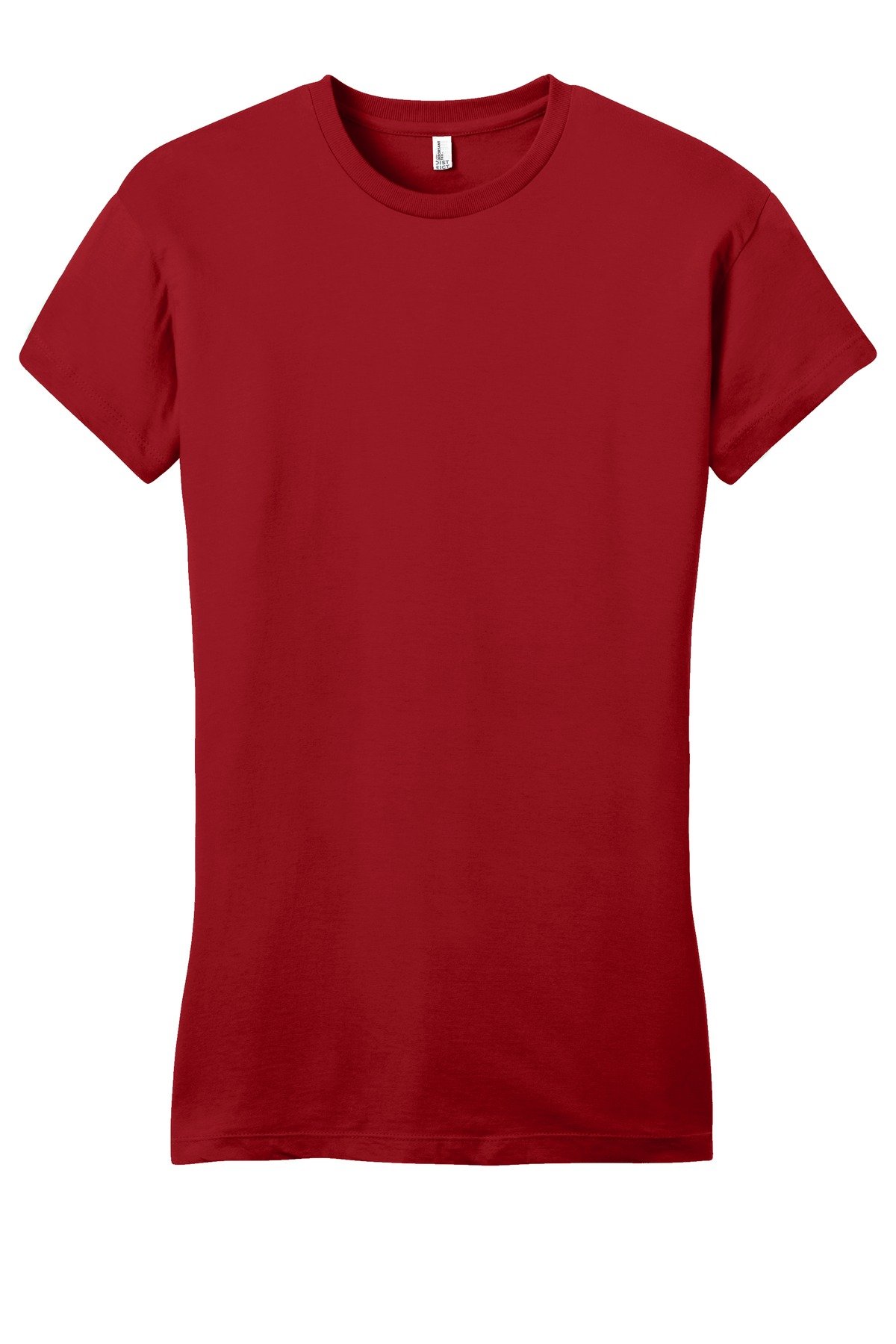 DT6001_classicred_flat_front District Women's Fitted Very Important Tee