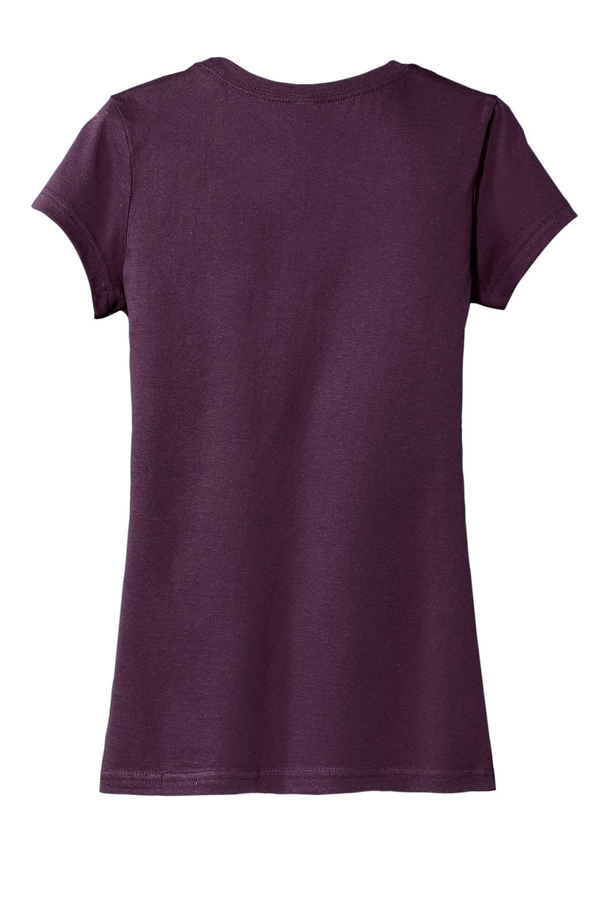 DT6001_eggplant_flat_back District Women's Fitted Very Important Tee