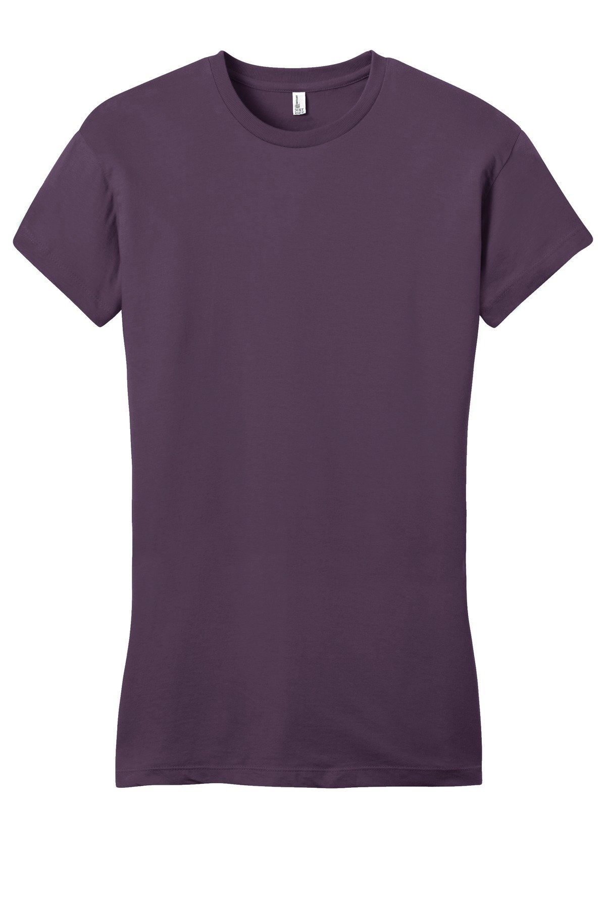 DT6001_eggplant_flat_front District Women's Fitted Very Important Tee