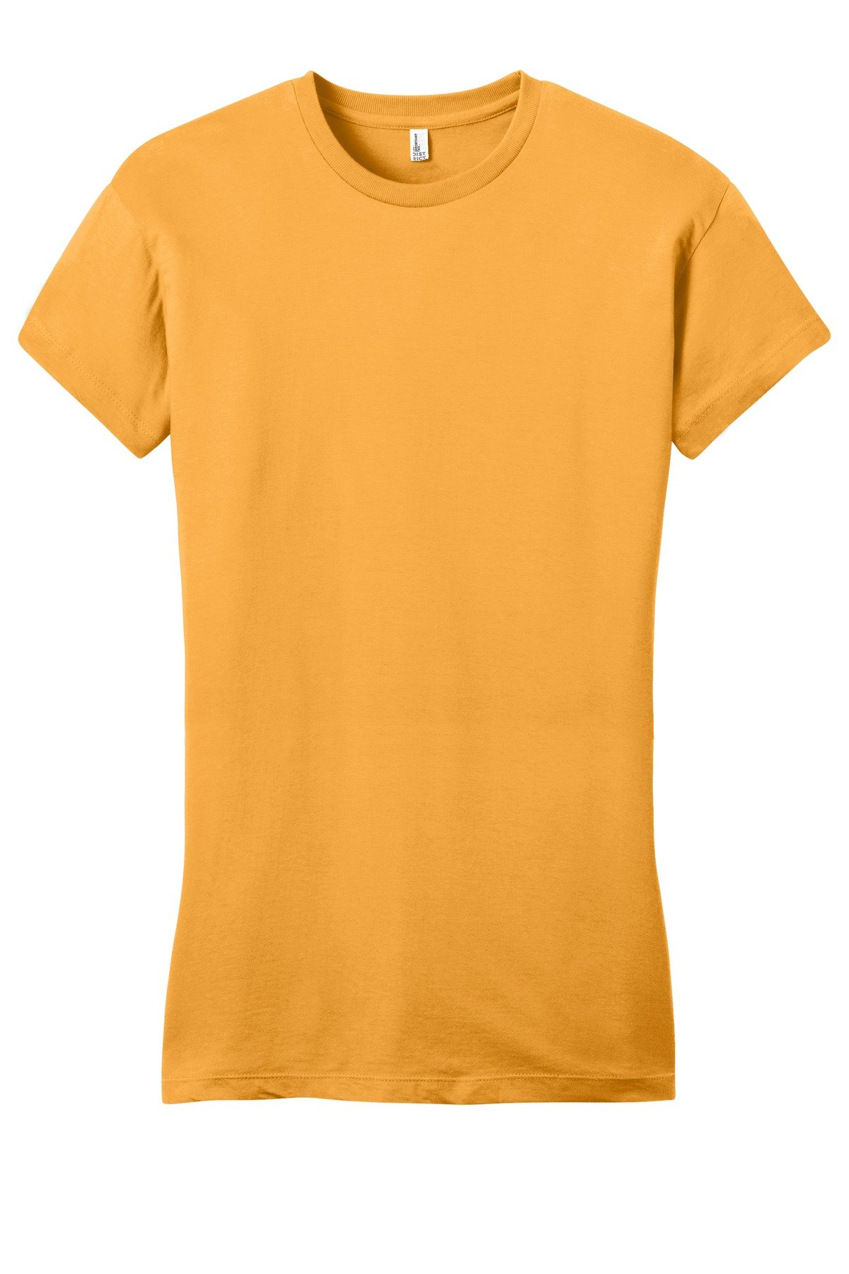 DT6001_gold_flat_front District Women's Fitted Very Important Tee