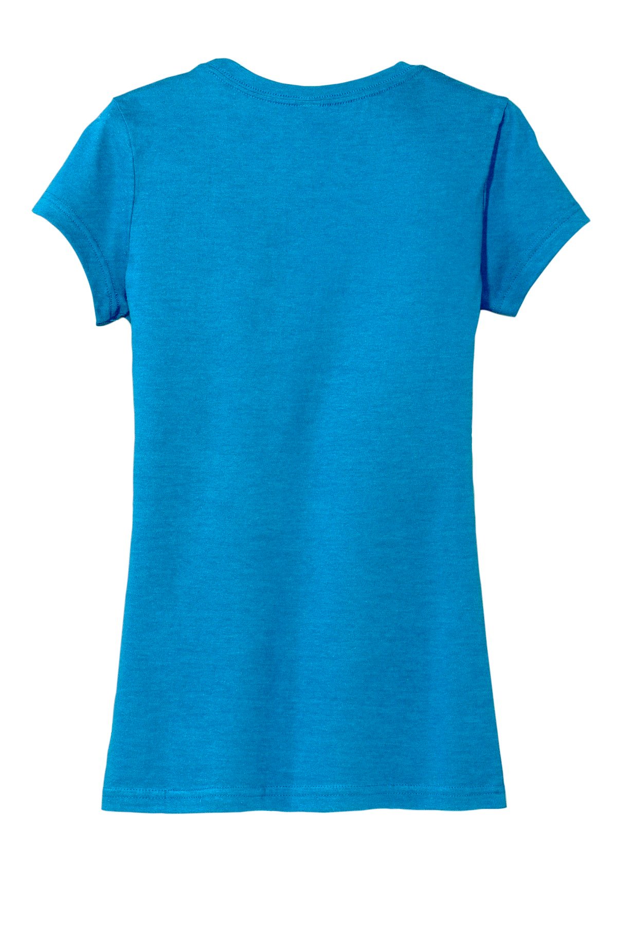 DT6001_heatheredbrightturquoise_flat_back District Women's Fitted Very Important Tee