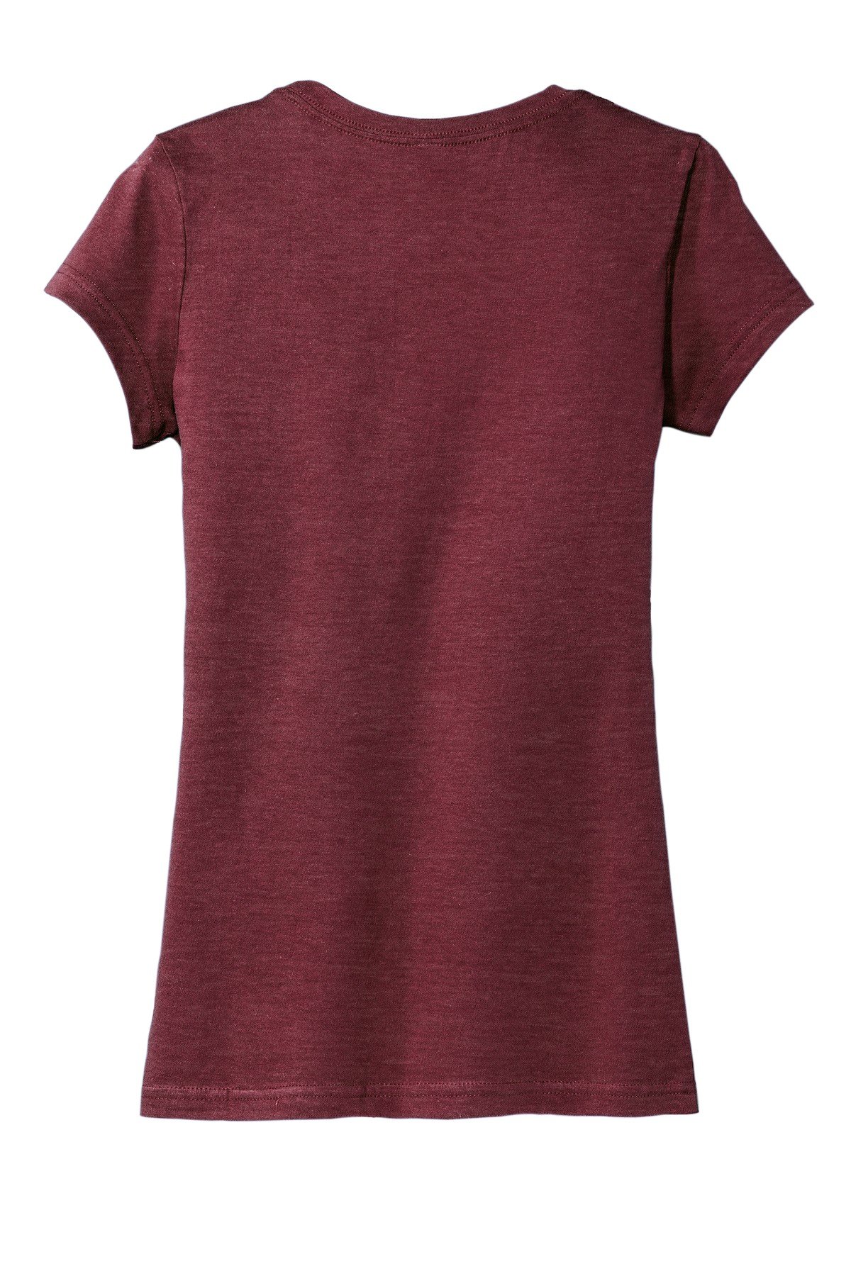 DT6001_heatheredcardinal_flat_back District Women's Fitted Very Important Tee