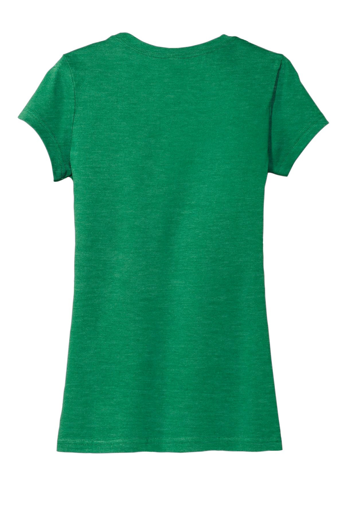 DT6001_heatheredkellygreen_flat_back District Women's Fitted Very Important Tee