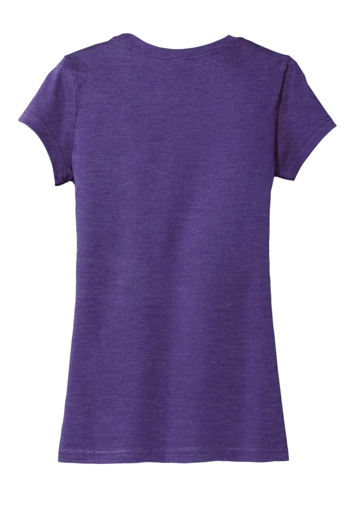 DT6001_heatheredpurple_flat_back District Women's Fitted Very Important Tee