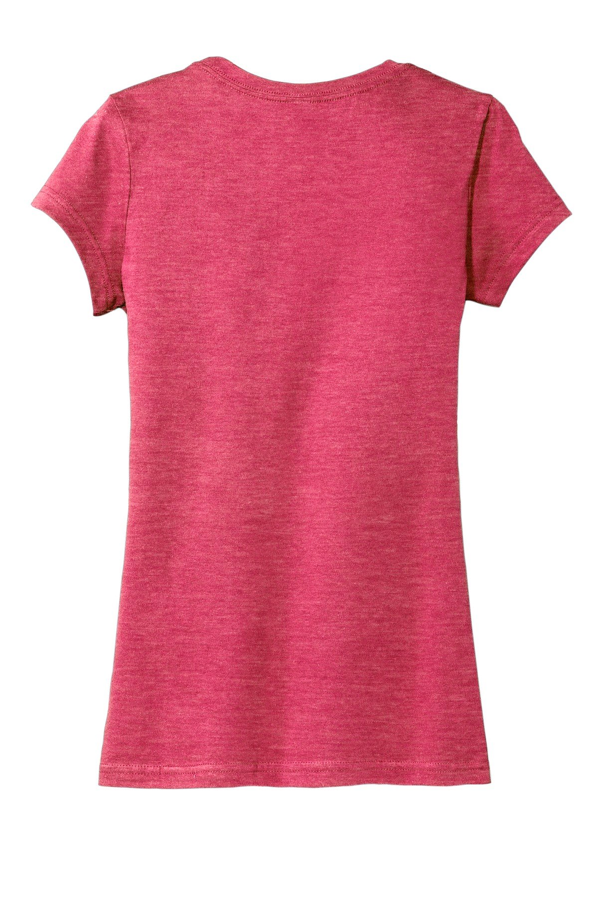 DT6001_heatheredwatermelon_flat_back District Women's Fitted Very Important Tee