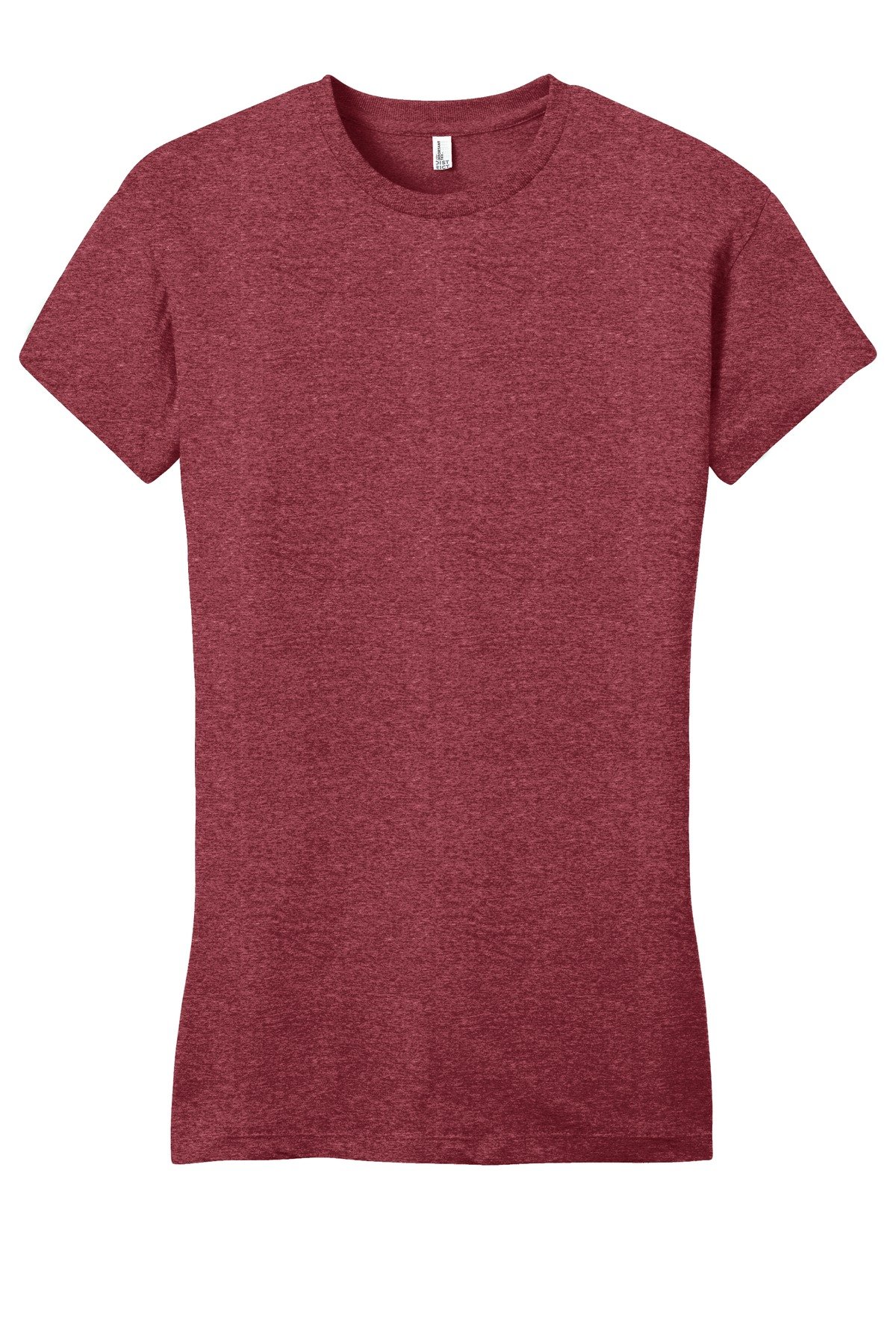 DT6001_heatherred_flat_front District Women's Fitted Very Important Tee