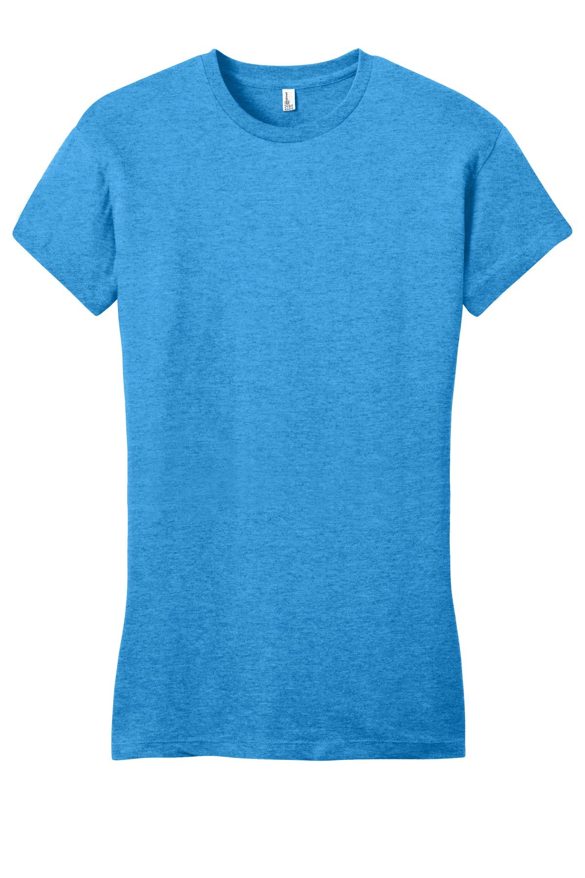 DT6001_hthrdbrightturquoise_flat_front District Women's Fitted Very Important Tee