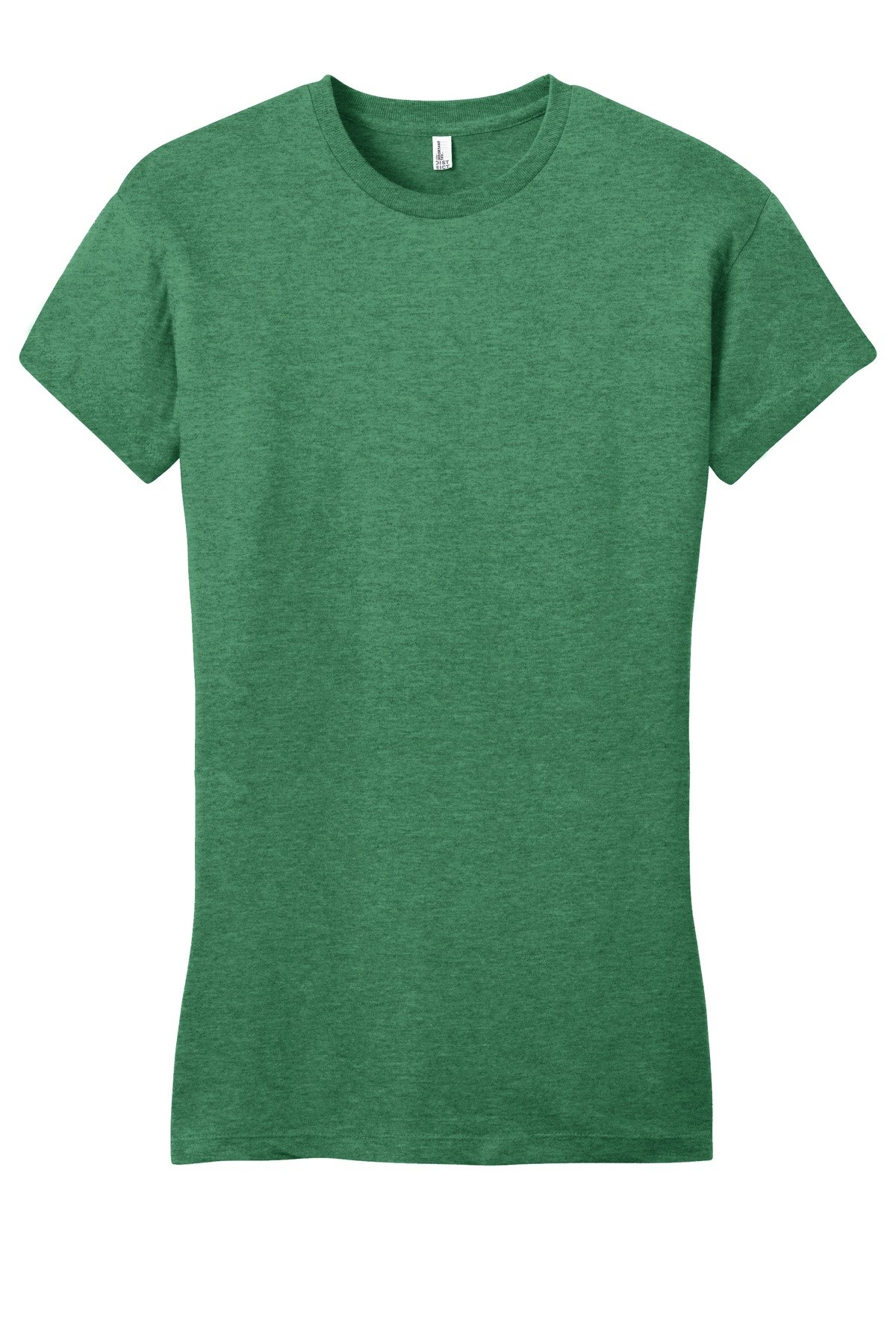 DT6001_hthrdkellygreen_flat_front District Women's Fitted Very Important Tee