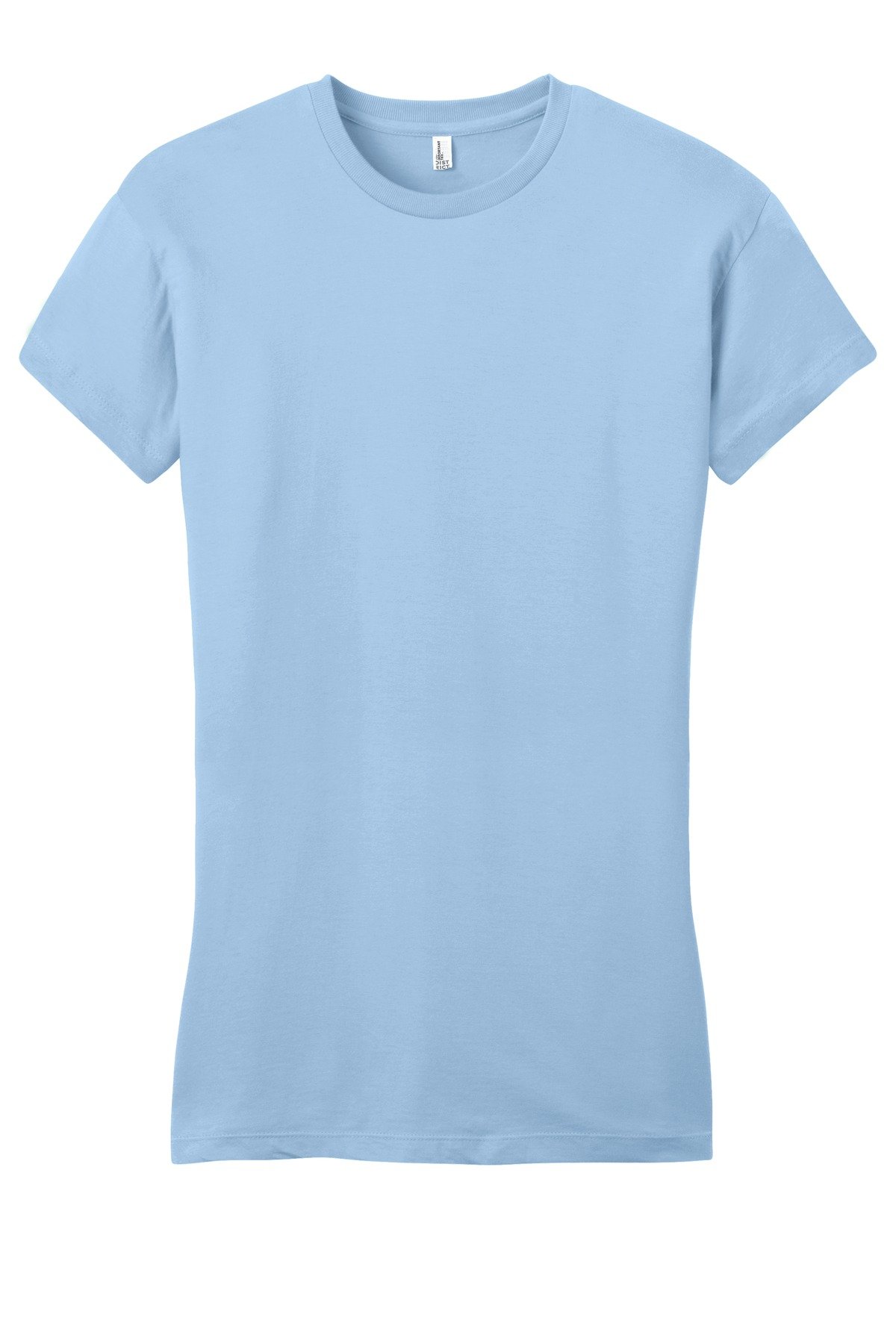 DT6001_iceblue_flat_front District Women's Fitted Very Important Tee