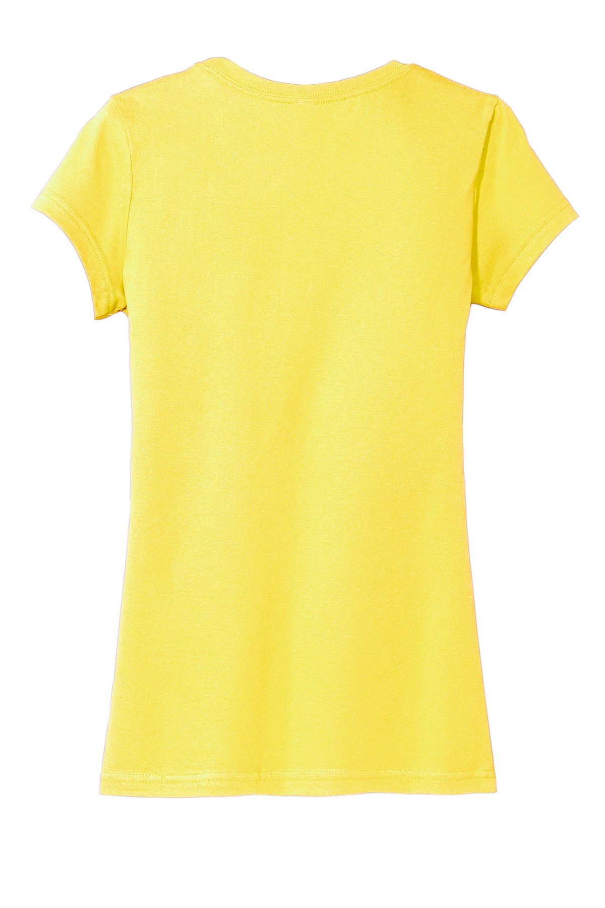 DT6001_lemonyellow_flat_back District Women's Fitted Very Important Tee