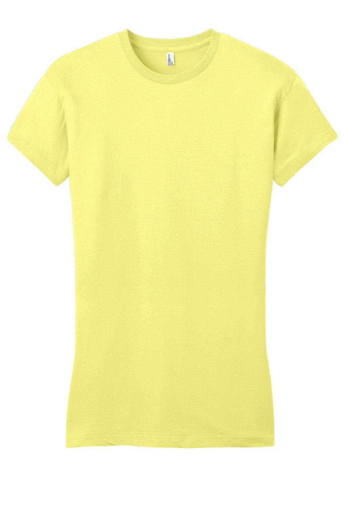 DT6001_lemonyellow_flat_front District Women's Fitted Very Important Tee