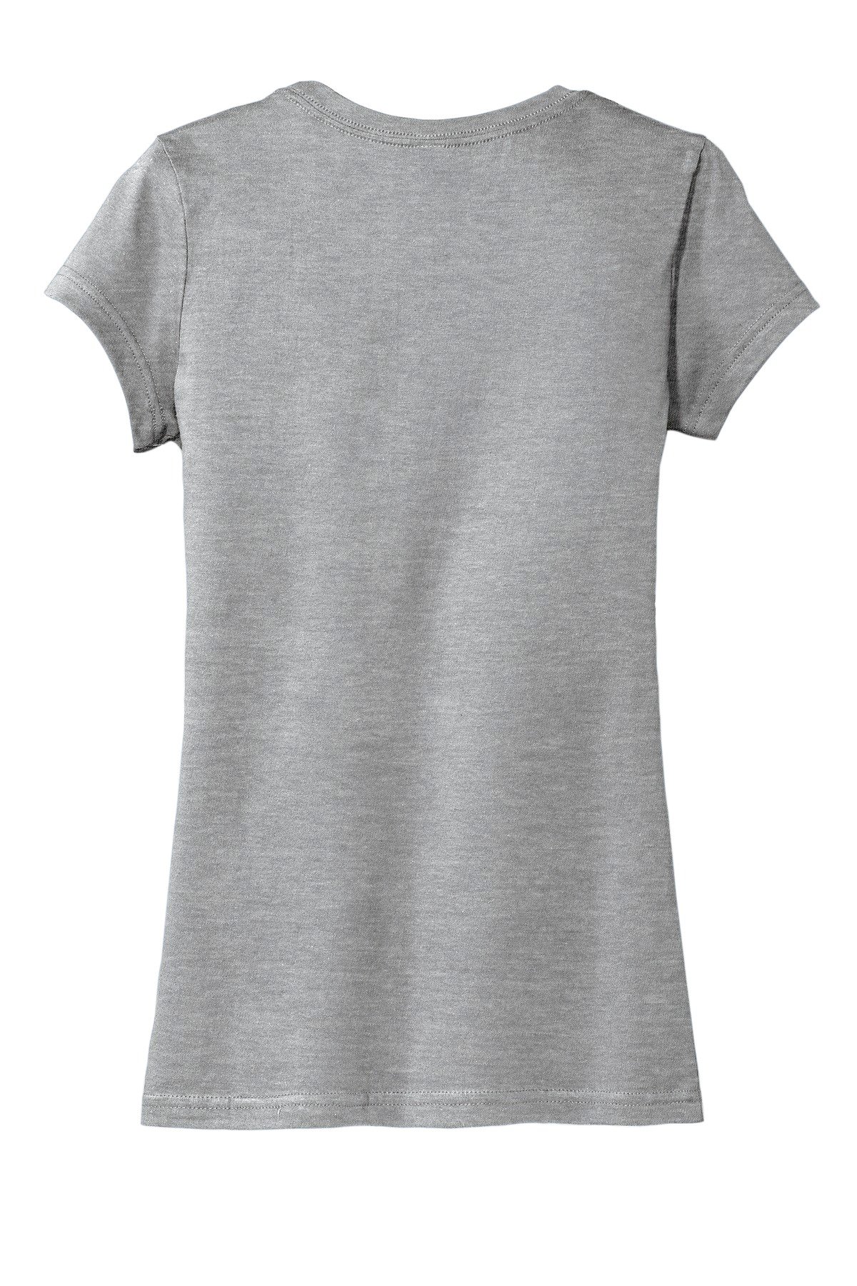 DT6001_lightheatheredgrey_flat_back District Women's Fitted Very Important Tee