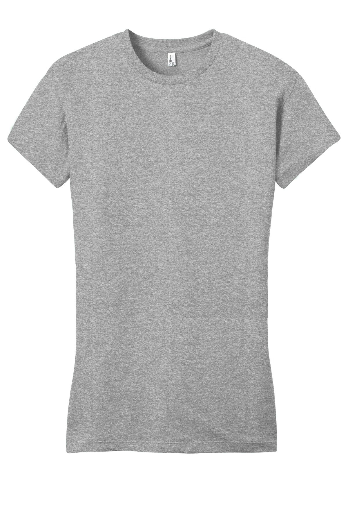 DT6001_lightheathergrey_flat_front District Women's Fitted Very Important Tee