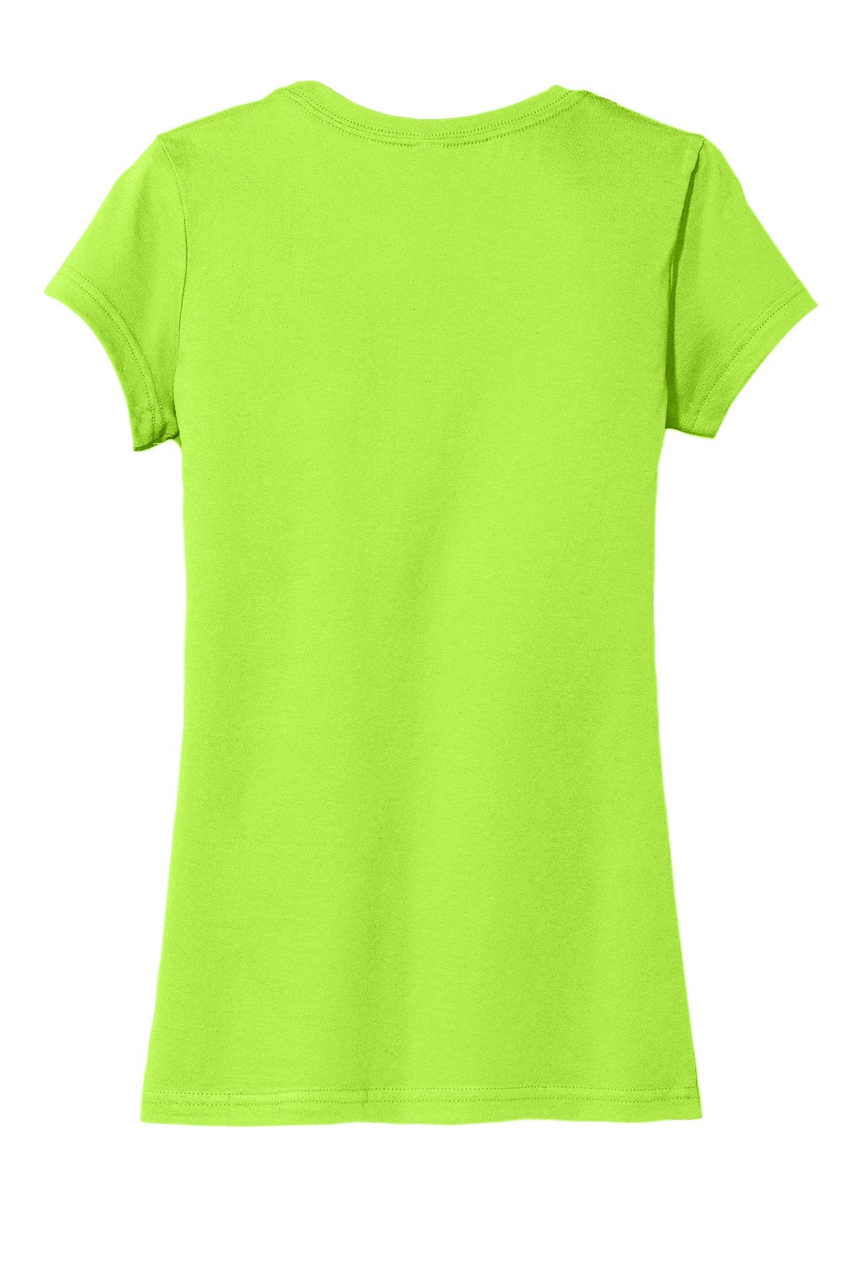 DT6001_limeshock_flat_back District Women's Fitted Very Important Tee