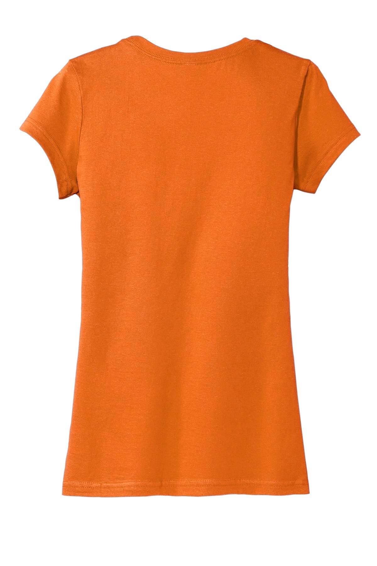 DT6001_orange_flat_back District Women's Fitted Very Important Tee