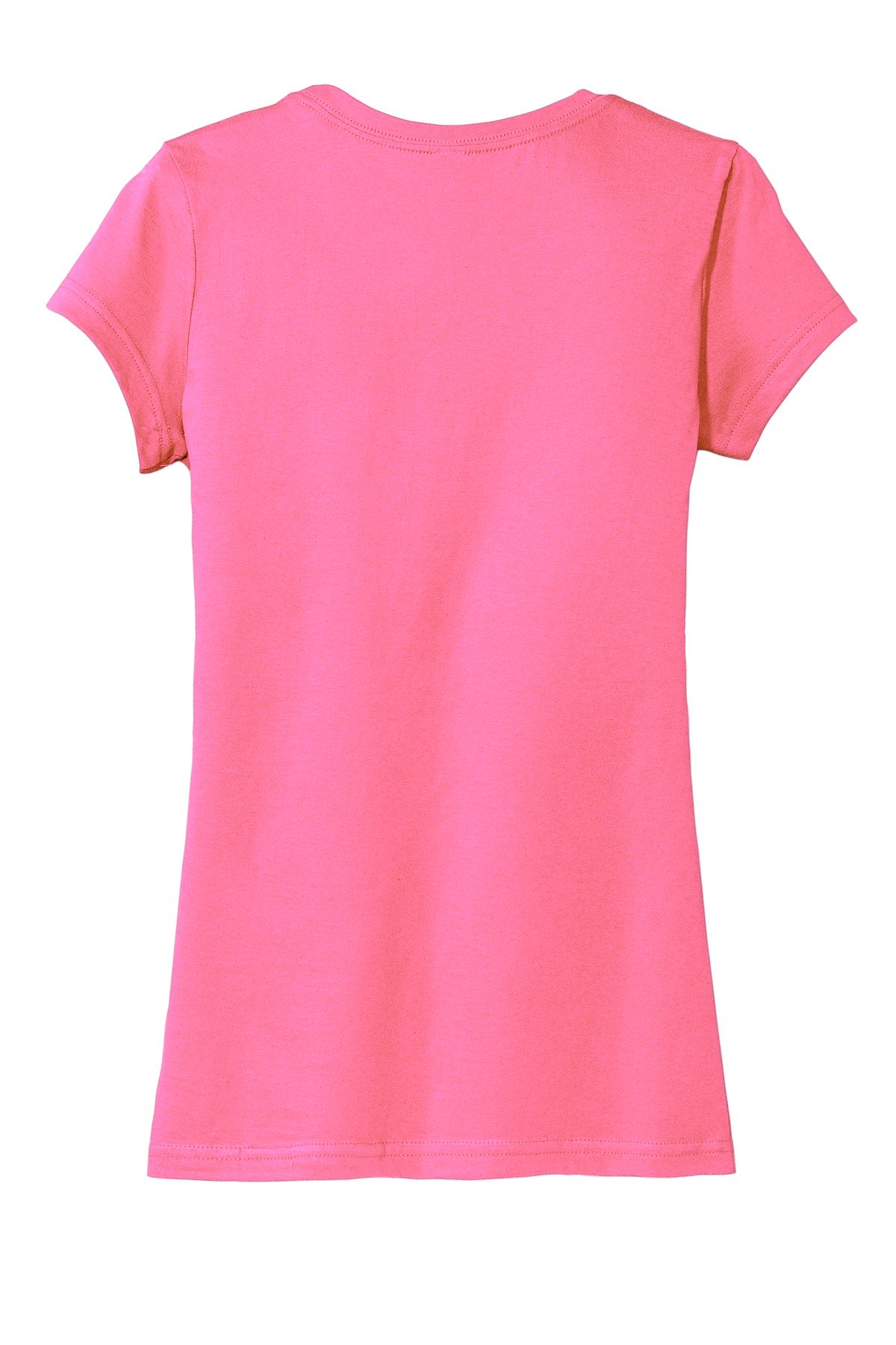 DT6001_truepink_flat_back District Women's Fitted Very Important Tee