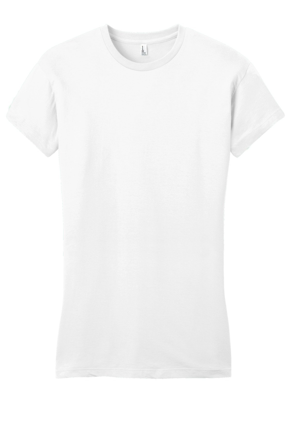 DT6001_white_flat_front District Women's Fitted Very Important Tee
