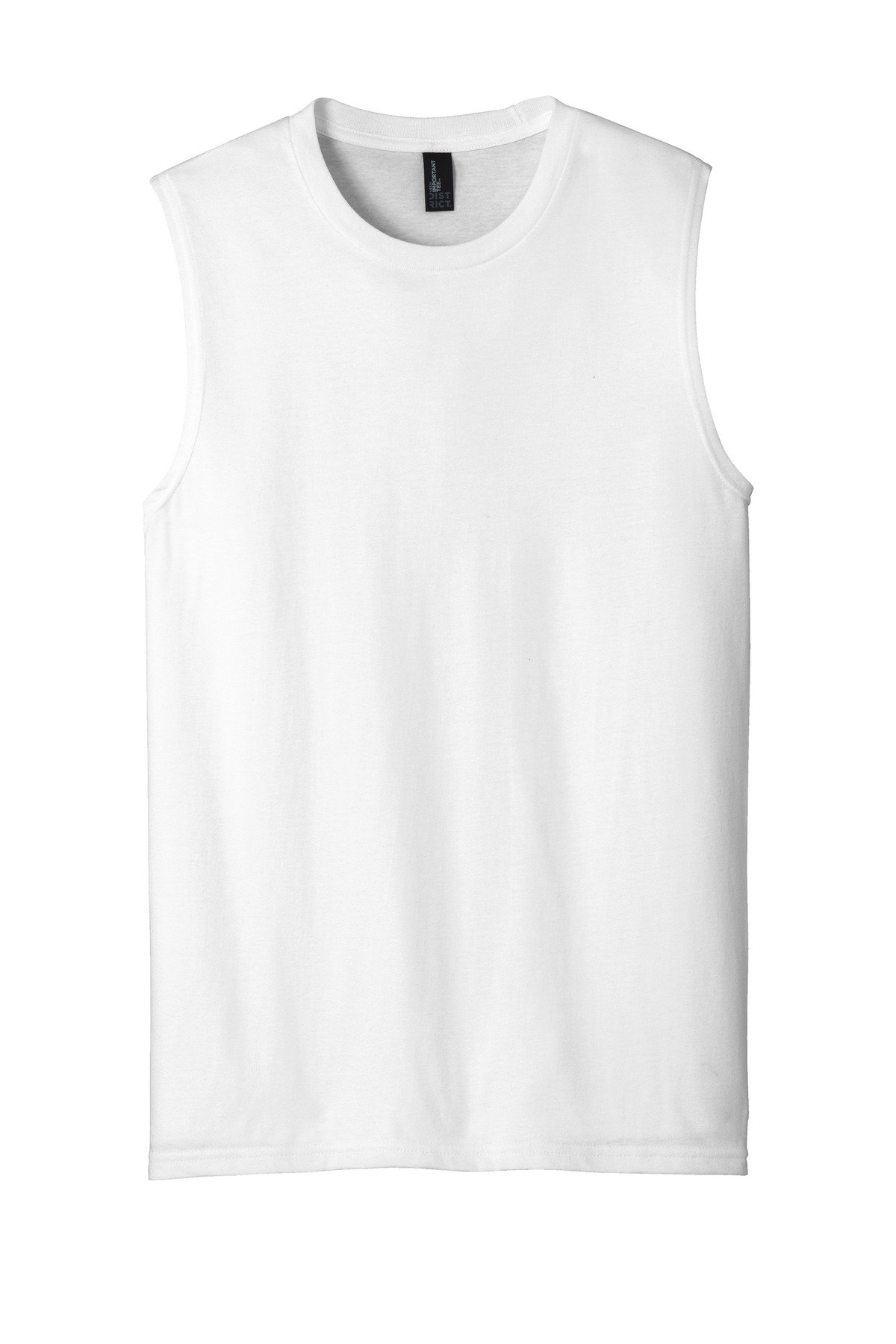 DT6300_white_flat_front District V.I.T Muscle Tank