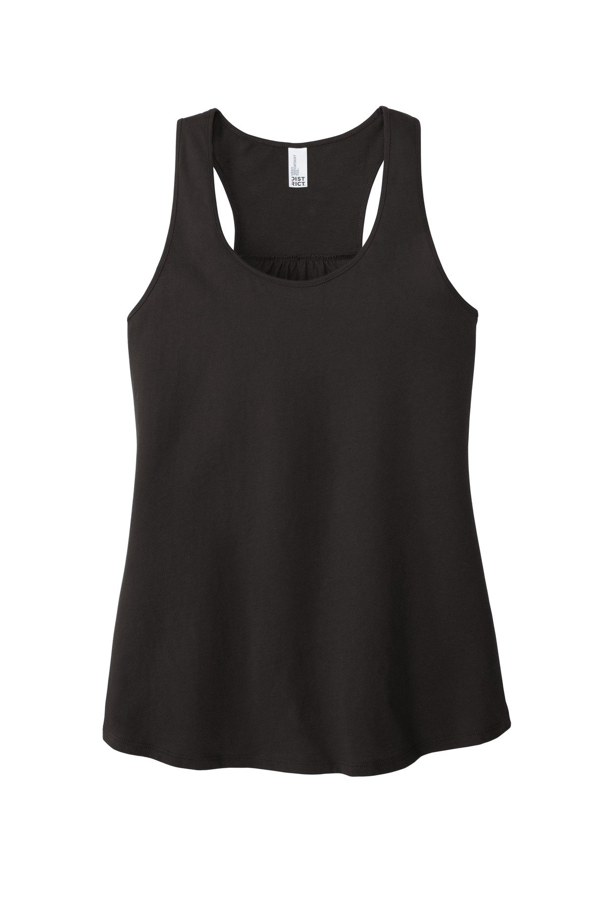 DT6302_black_flat_front District Women's V.I.T. Gathered Back Tank