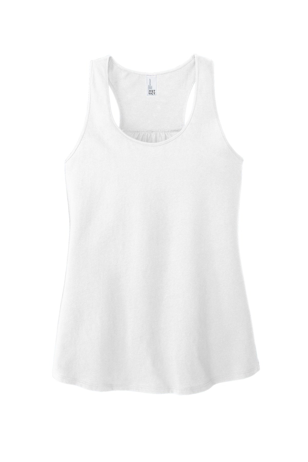 DT6302_white_flat_front District Women's V.I.T. Gathered Back Tank