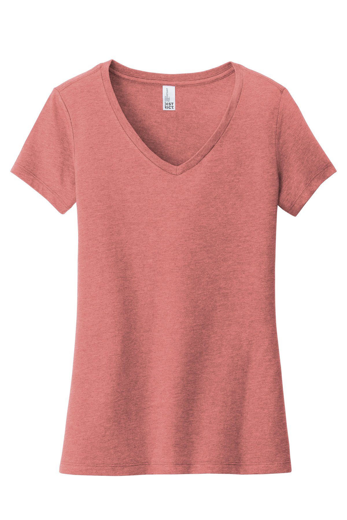 DT6503_blushfrost_flat_front District Women's Very Important Tee V-Neck.