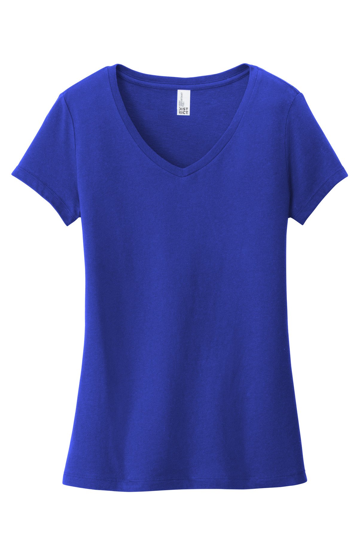 DT6503_deeproyal_flat_front District Women's Very Important Tee V-Neck.