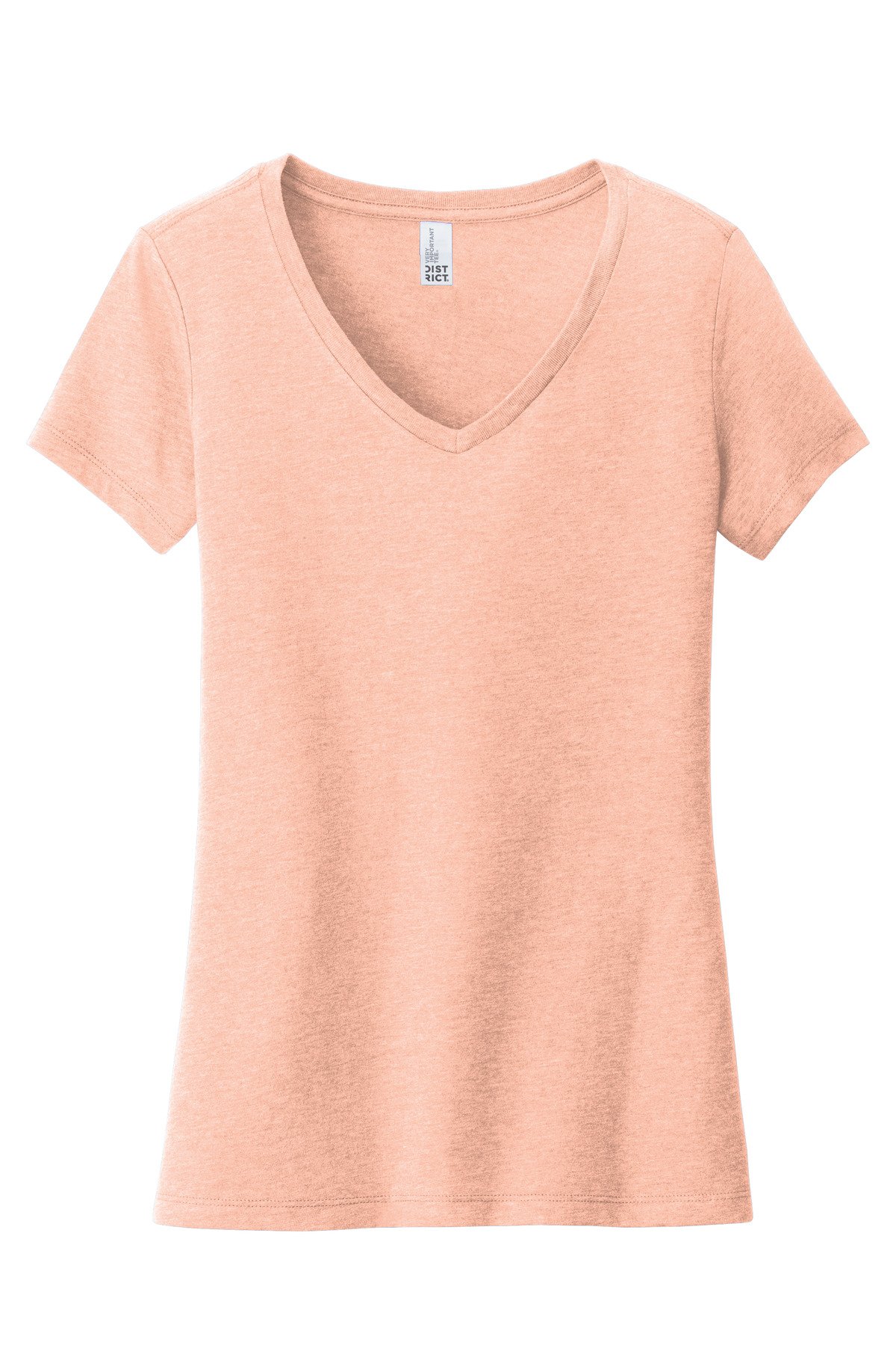 DT6503_dustypeach_flat_front District Women's Very Important Tee V-Neck.