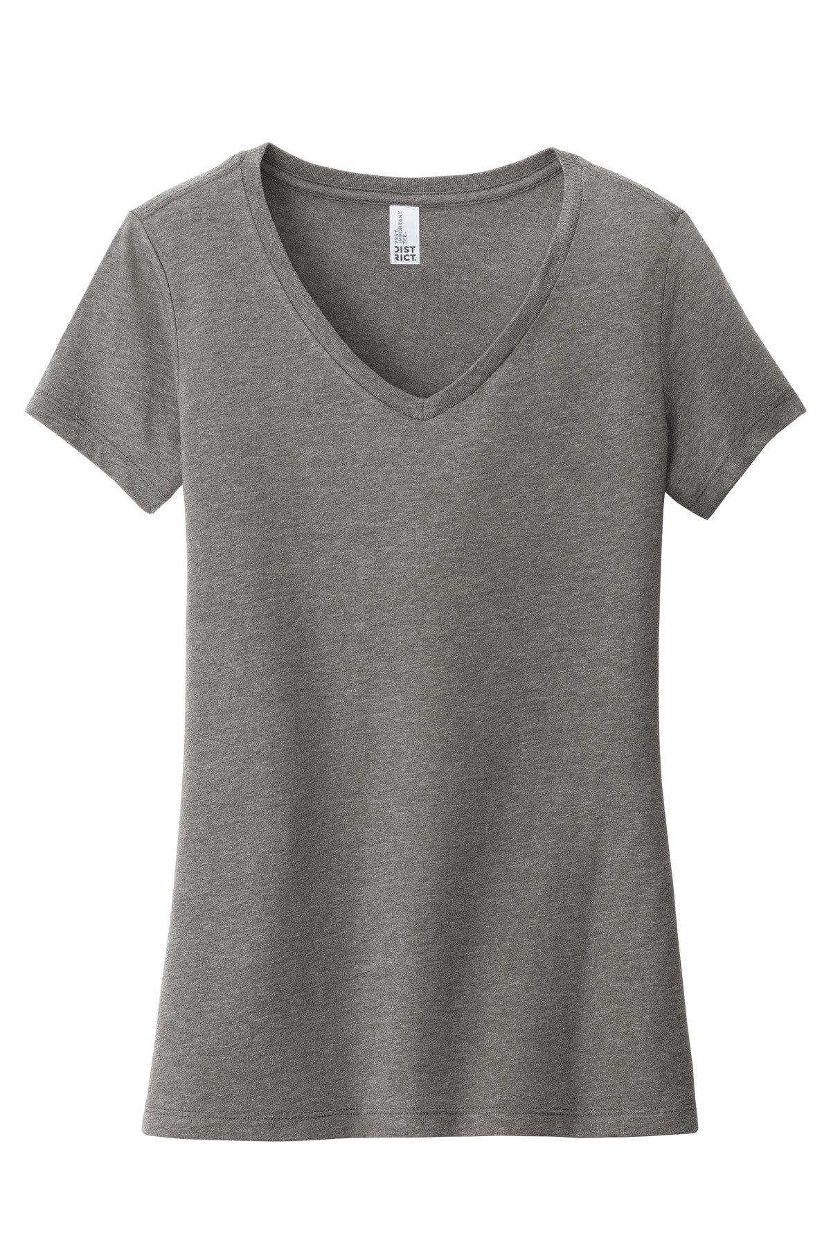 DT6503_greyfrost_flat_front District Women's Very Important Tee V-Neck.