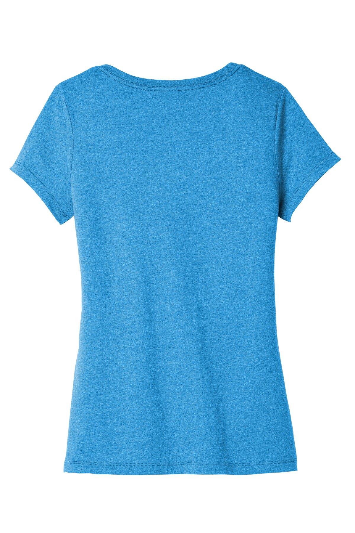 DT6503_hthrdbrightturquoise_flat_back District Women's Very Important Tee V-Neck.