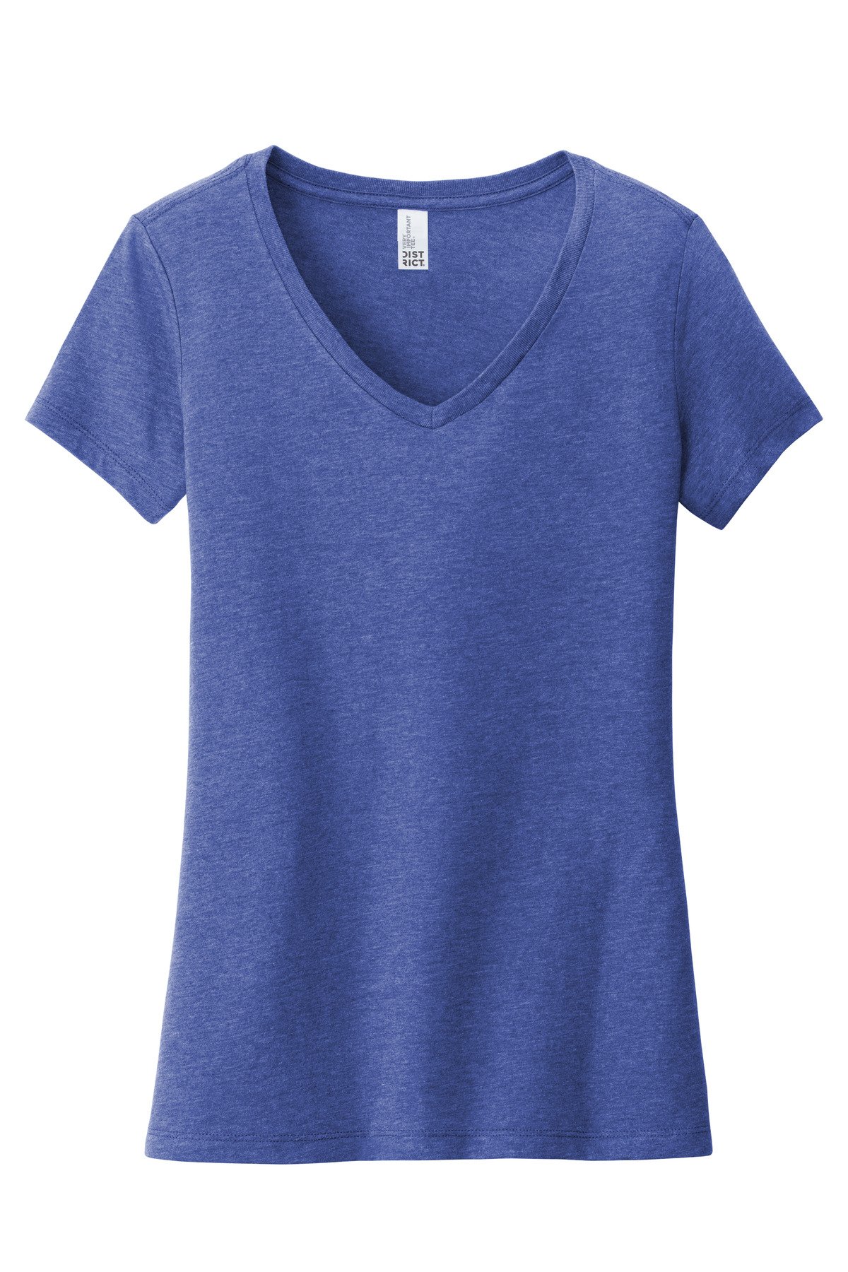DT6503_royalfrost_flat_front District Women's Very Important Tee V-Neck.