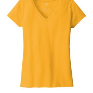 District woman V-Neck yellow t-shirt
