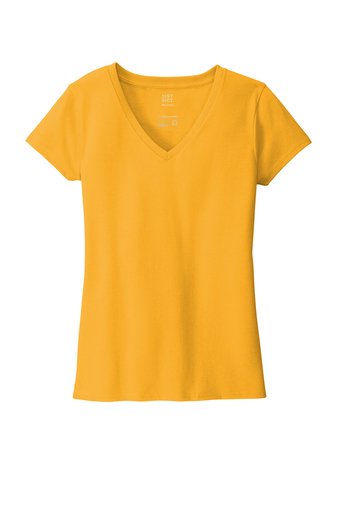 DT8001 District woman V-Neck yellow t-shirt