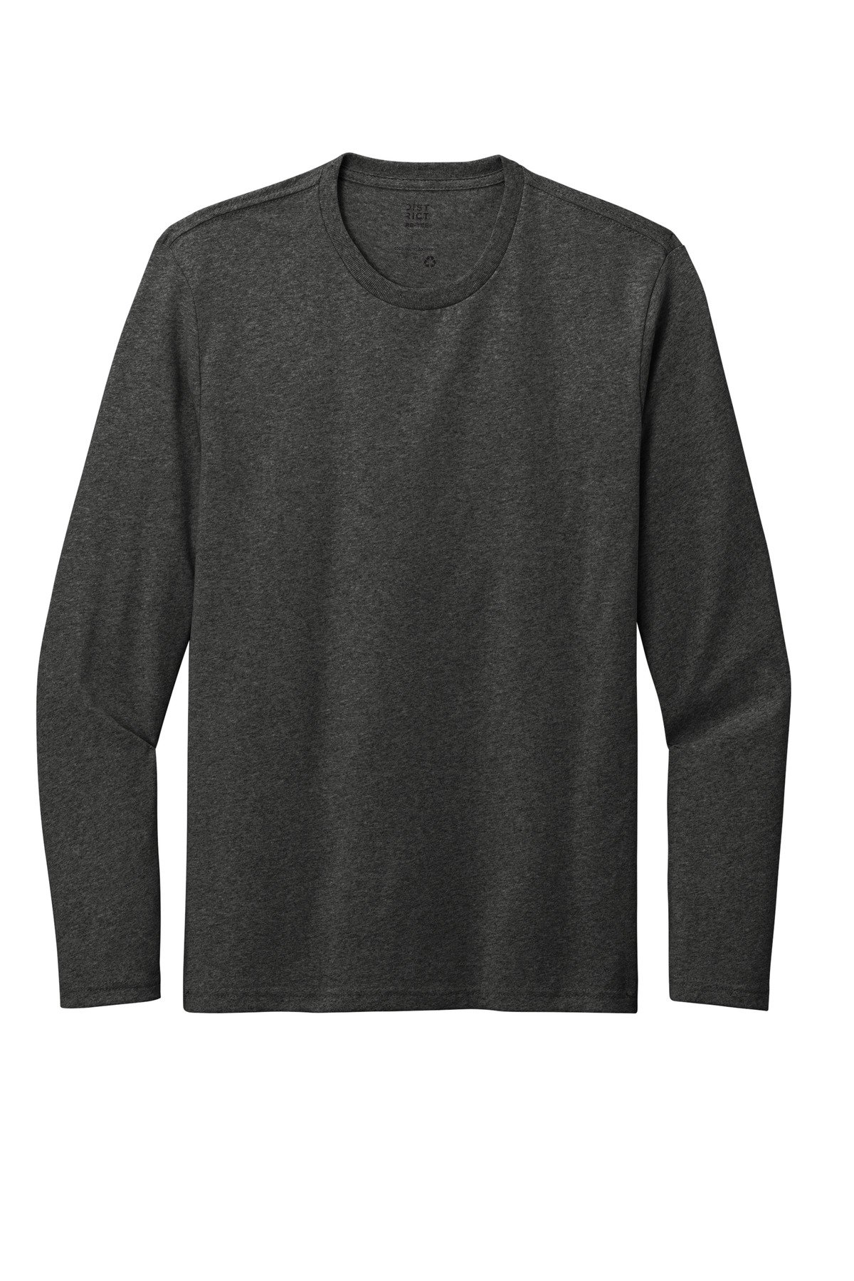DT8003_charcoalheather_flat_front District Re-Tee Long Sleeve