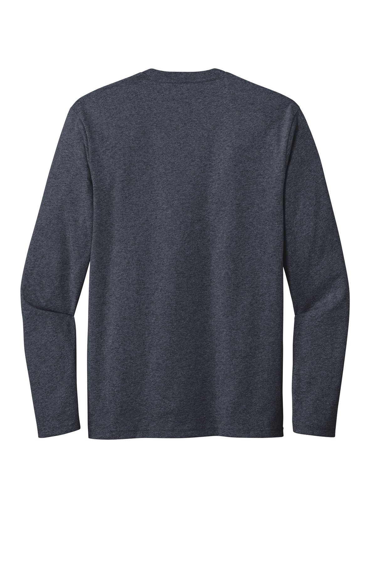 DT8003_heatherednavy_flat_back District Re-Tee Long Sleeve