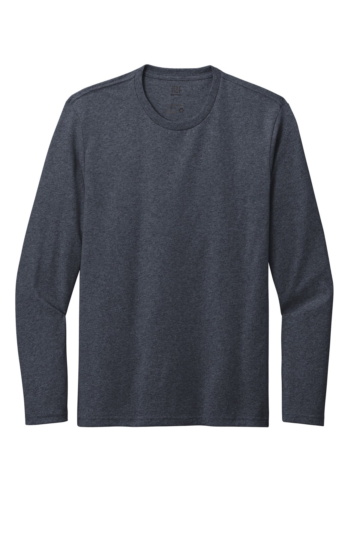 DT8003_heatherednavy_flat_front District Re-Tee Long Sleeve