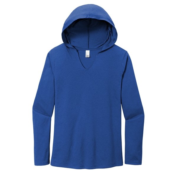 District Women's Perfect Tri Long Sleeve Hoodie. deep royal District Women's Perfect Tri Long Sleeve Hoodie
