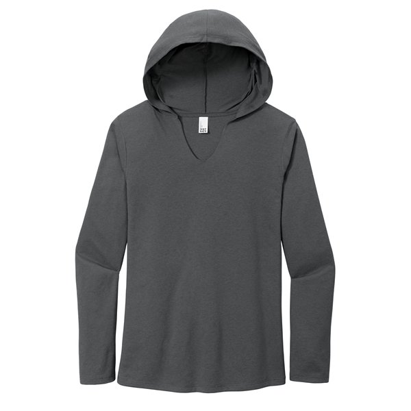 District Women's Perfect Tri Long Sleeve Hoodie.charcoal District Women's Perfect Tri Long Sleeve Hoodie