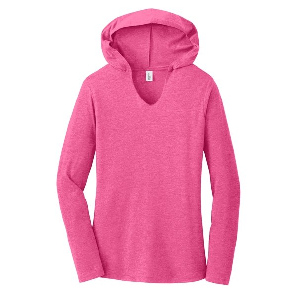 District Women's Perfect Tri Long Sleeve Hoodie.fuccia District Women's Perfect Tri Long Sleeve Hoodie