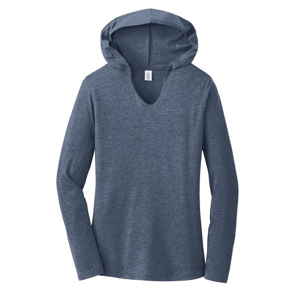 District Women's Perfect Tri Long Sleeve Hoodie.navy District Women's Perfect Tri Long Sleeve Hoodie