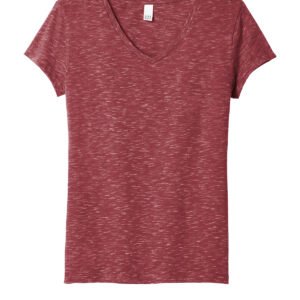District women v-neck cardinal t-shirt