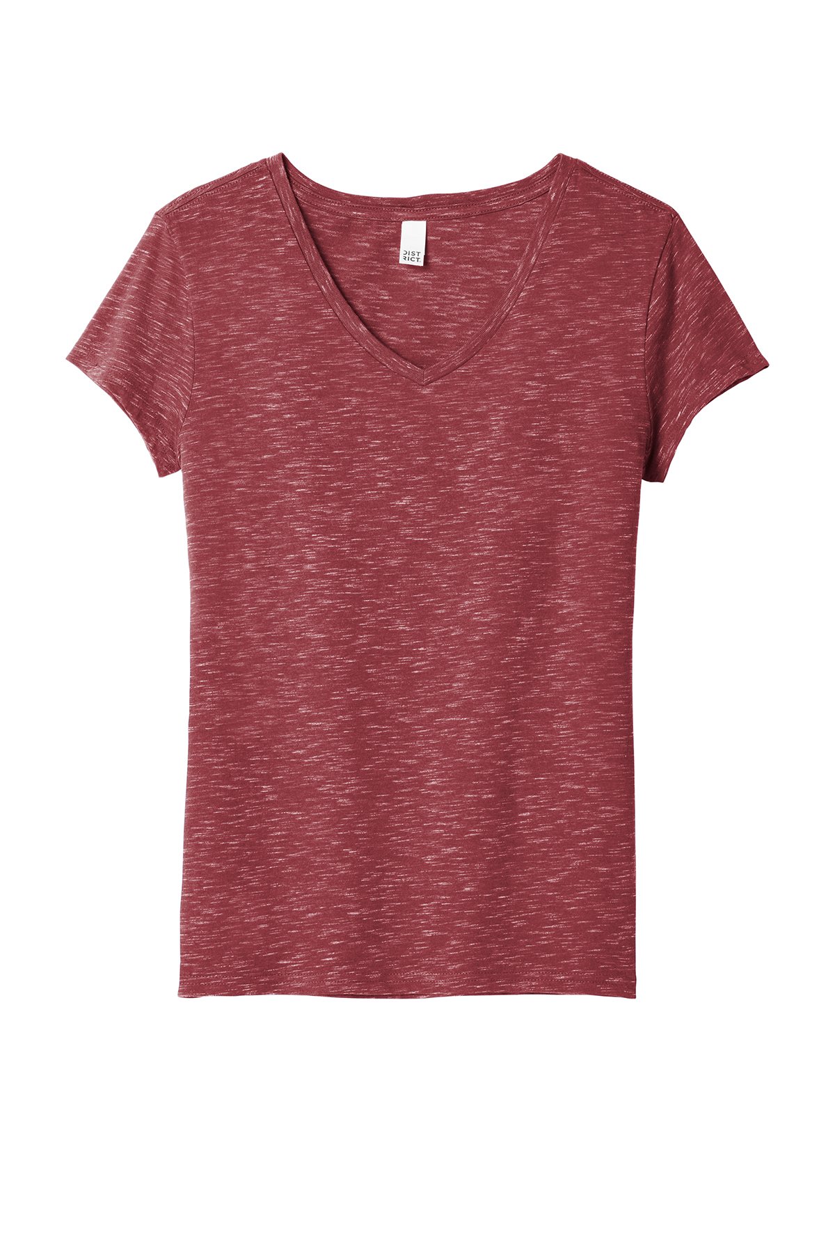 District ® Women’s Medal V-Neck Tee DT664 01 District women v-neck cardinal t-shirt