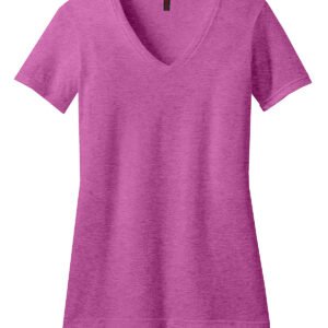 District women v-neck pink t-shirt