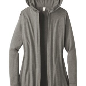 Distric woman hooded grey cardigan