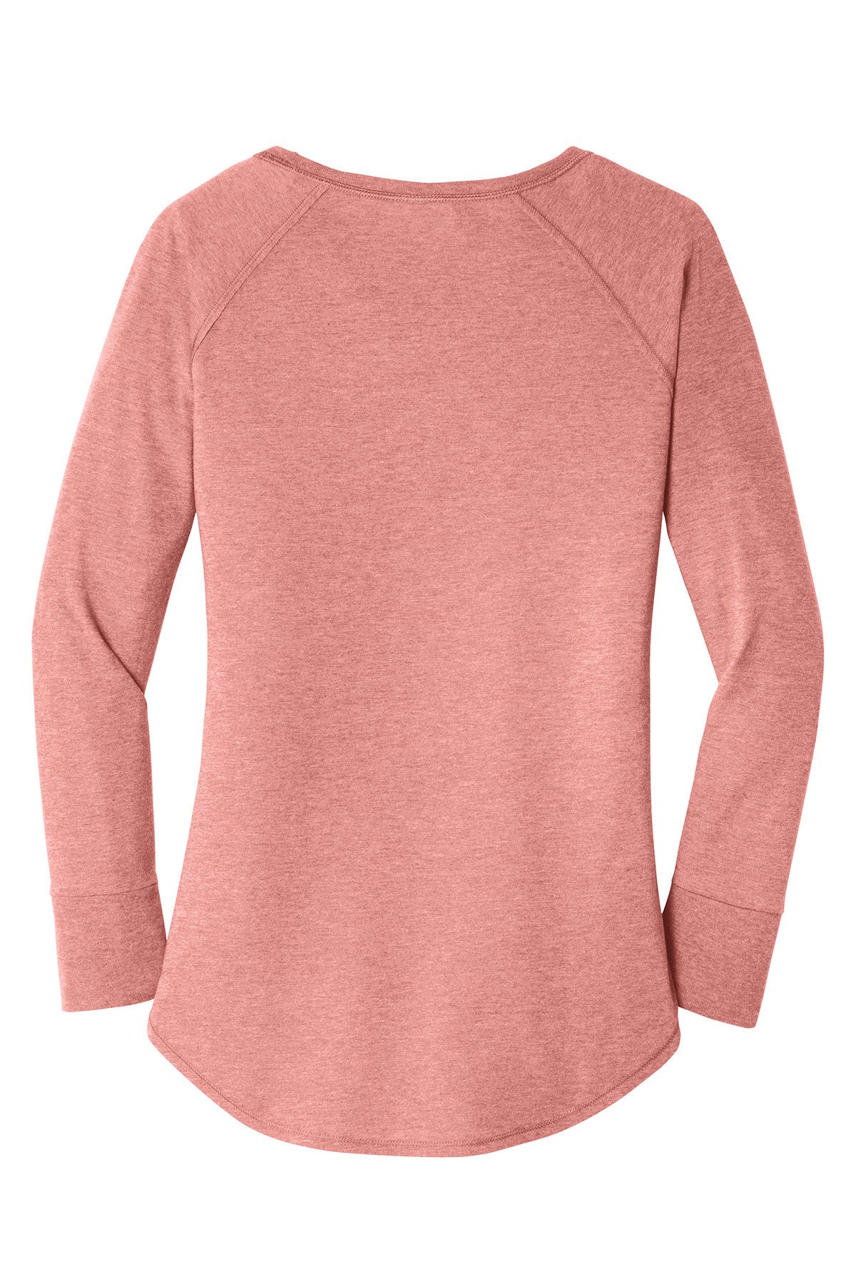 District ® Women’s Perfect Tri ® Long Sleeve Tunic Tee DT132L 02 District woman long sleeve blush tunic tee