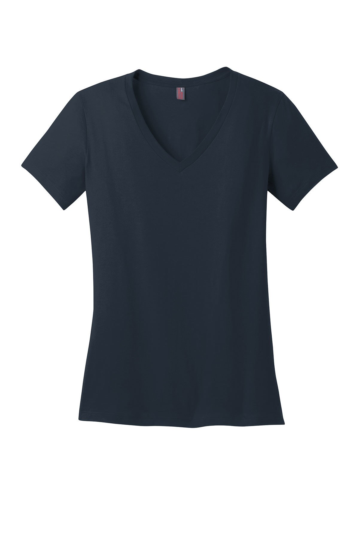 District ® Women’s Perfect Weight ® V-Neck Tee DM1170L 01 District woman v-neck navy tee