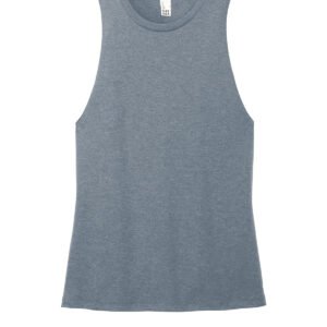 District woman muscle tank blue