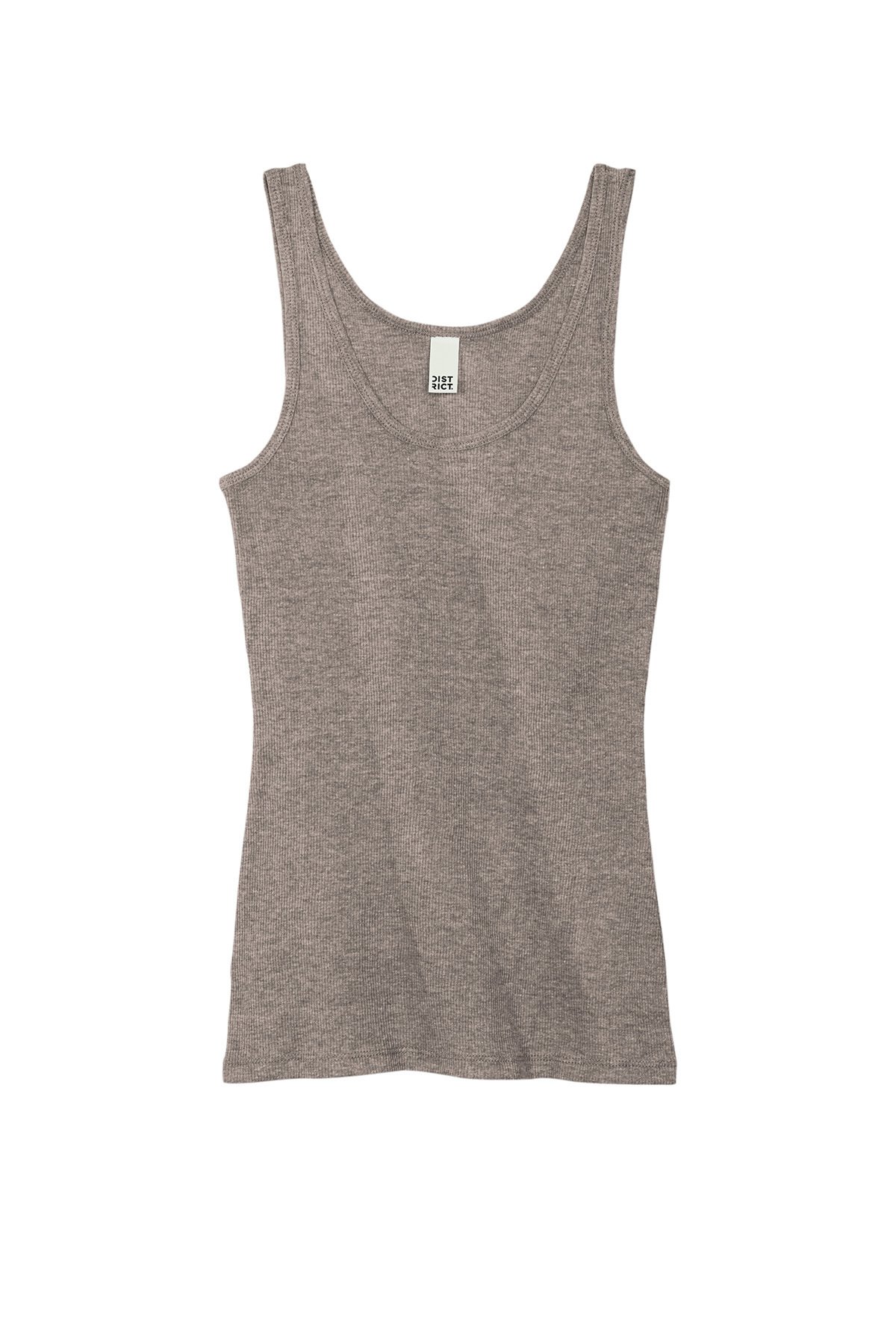 District® Women’s V.I.T.™ Rib Tank DT6021 01 District woman grey tank