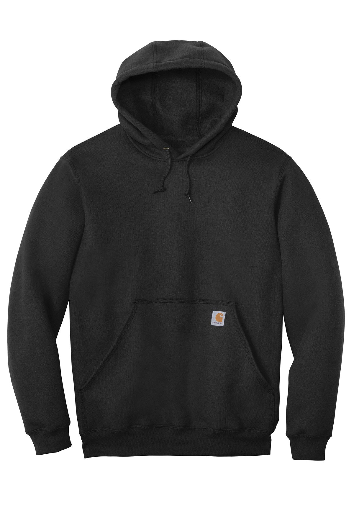 CTTK121_black_flat_front Carhartt Tall Midweight Hooded Sweatshirt