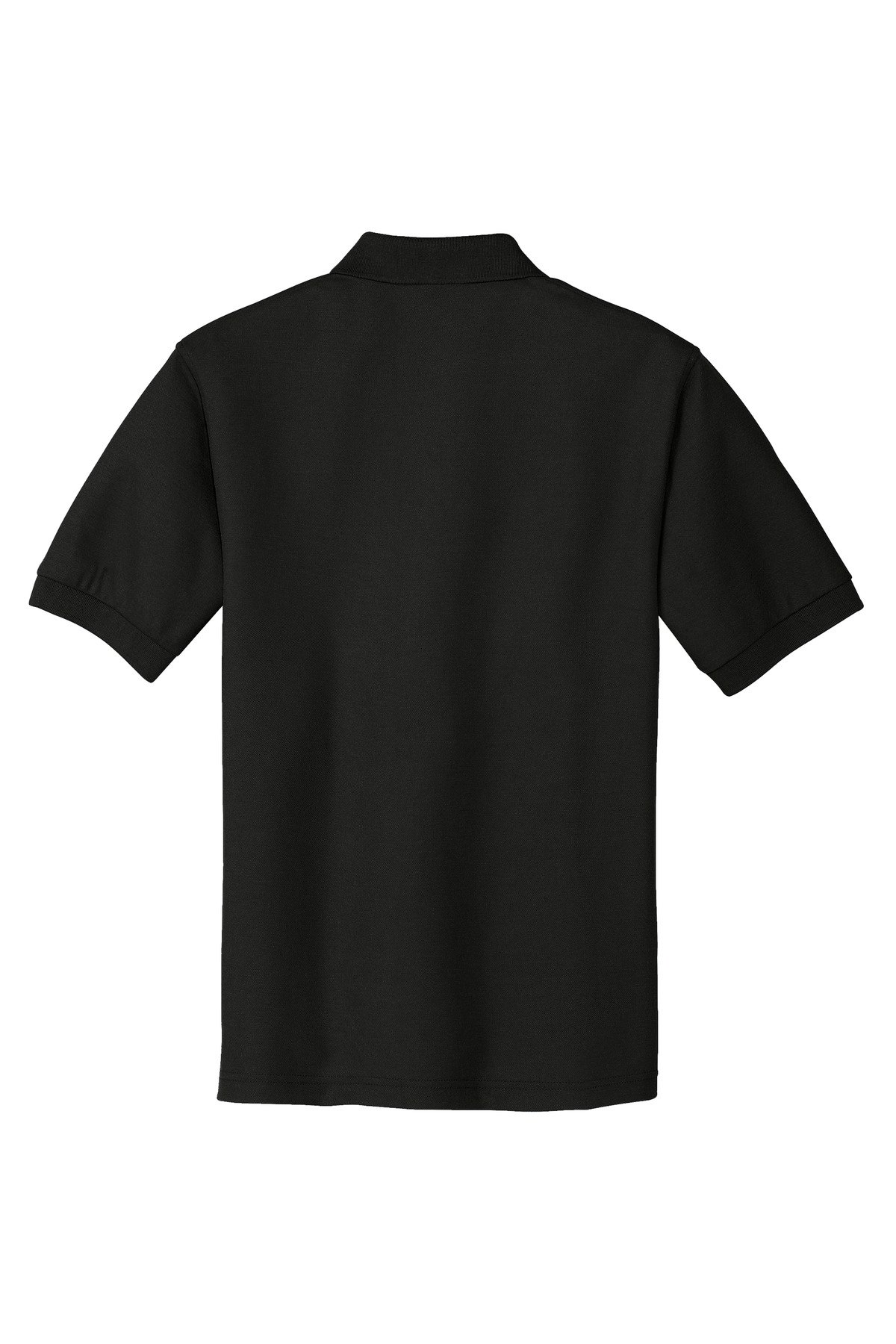 K500_black_flat_back Port Authority Extended Size Silk Touch Polo